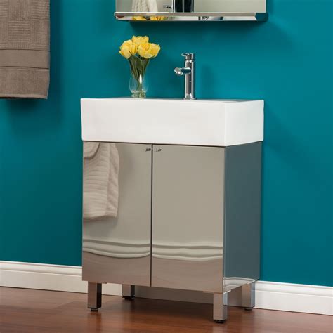 stainless steel vanity cabinet|stainless steel basin with cabinet.